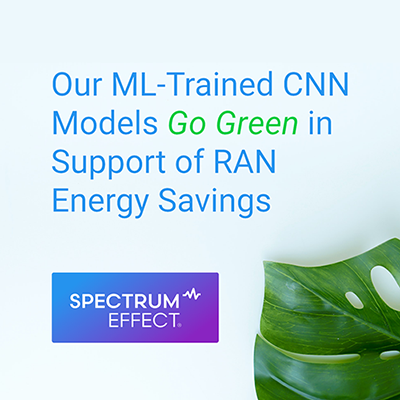 Spectrum Effect ML-Trained CNN Models Go Green In Support Of RAN Energy Savings